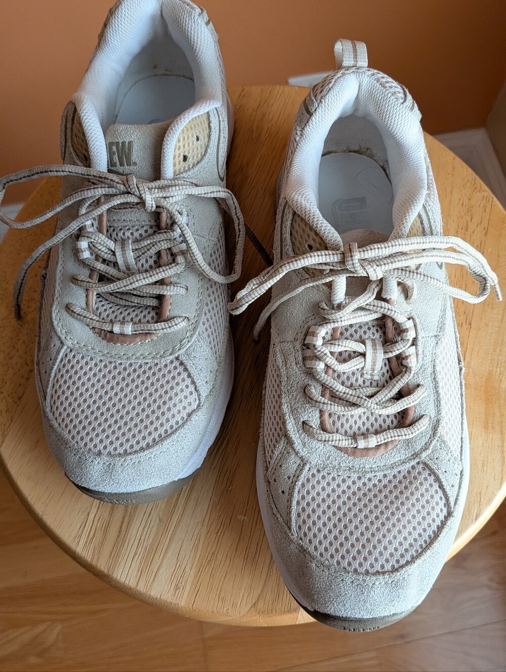 Drew Athena Leather Upper Shoe Beige Comfort Orthopedic Size 7M